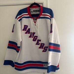 Reebok CCM New York Rangers NHL Hockey Jersey White Blue Red Mens Large NWT READ